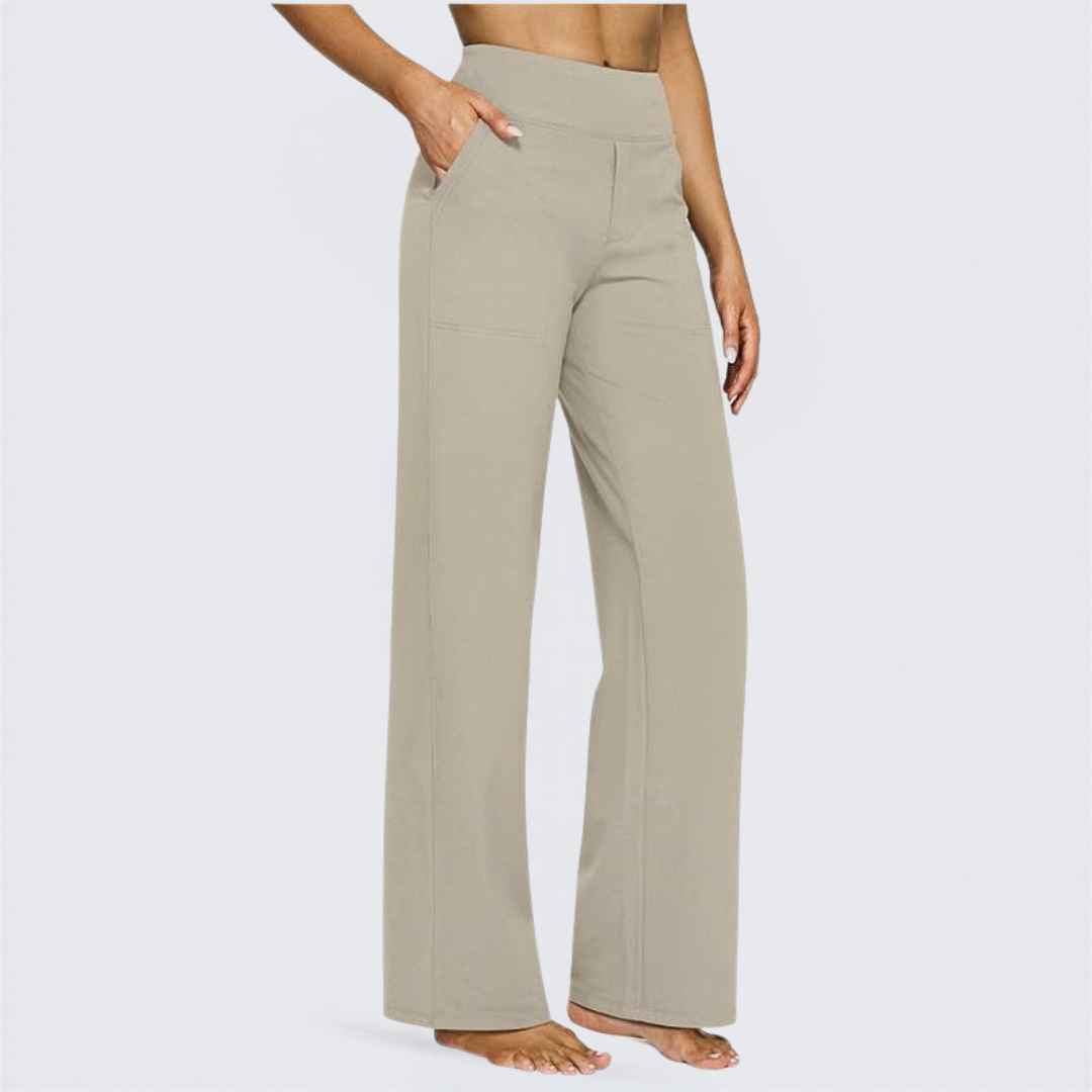 WHITNEY™ - Comfortable High-Waist Wide Leg Pants for Yoga and Outdoor Fun