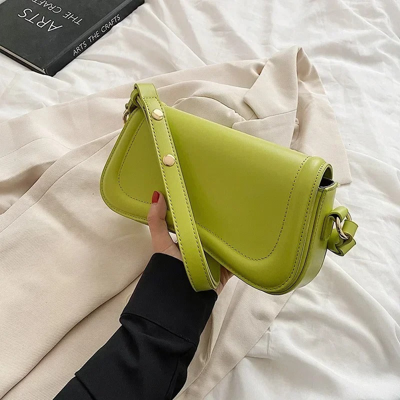 Cadence Wavy Flap Vegan Leather Handbag