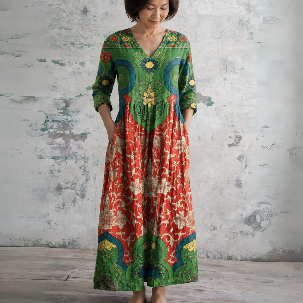 Miyu | Vintage Floral Maxi Dress