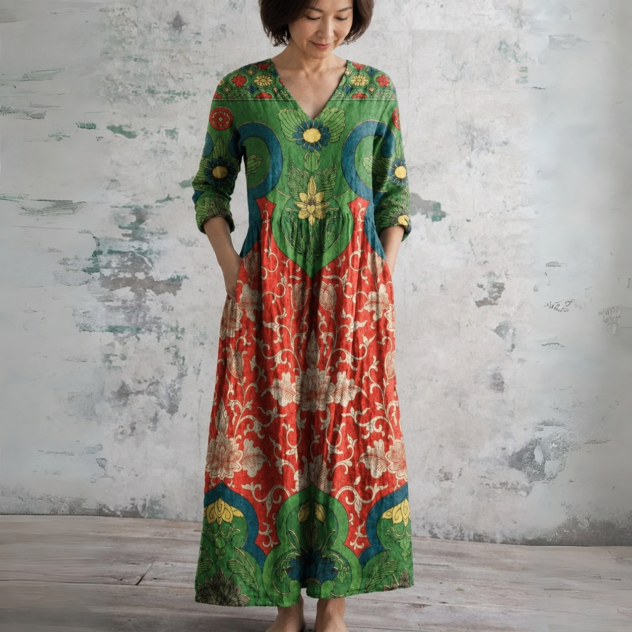 Miyu | Vintage Floral Maxi Dress