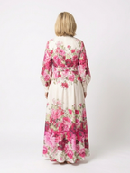 Kennedy - Long Sleeve Floral Belted Maxi Dress