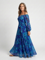 Aspen - Off Shoulder Floral Maxi Dress