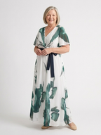 Madison - Flutter Sleeve Belted Maxi Dress
