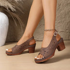 Cristy | Ankle Strap Block Heel Sandals