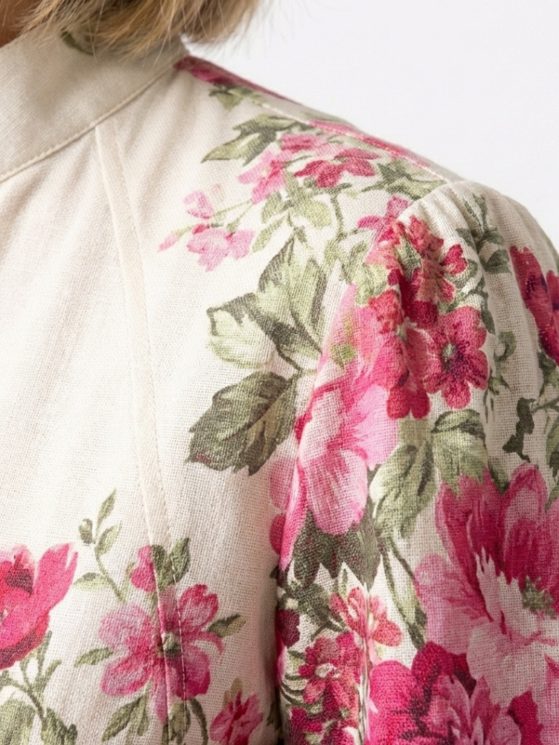 Kennedy - Long Sleeve Floral Belted Maxi Dress