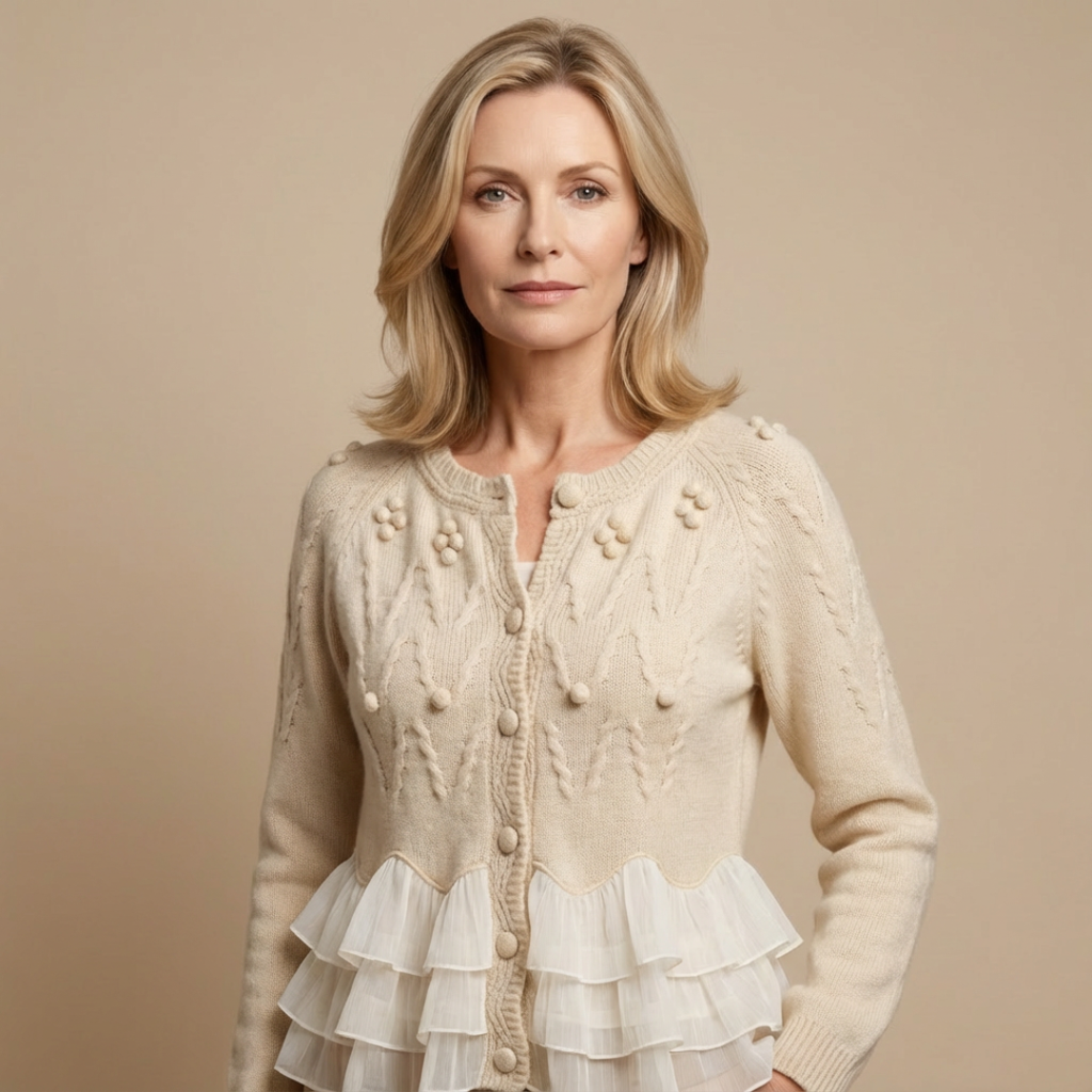 Rosie - Cosy Knit Ruffle Cardigan