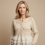 Rosie - Cosy Knit Ruffle Cardigan