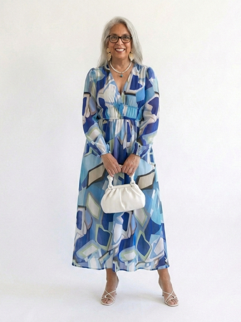 Althea - Long Sleeve Floral Maxi Dress
