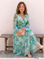 Althea - Long Sleeve Floral Maxi Dress