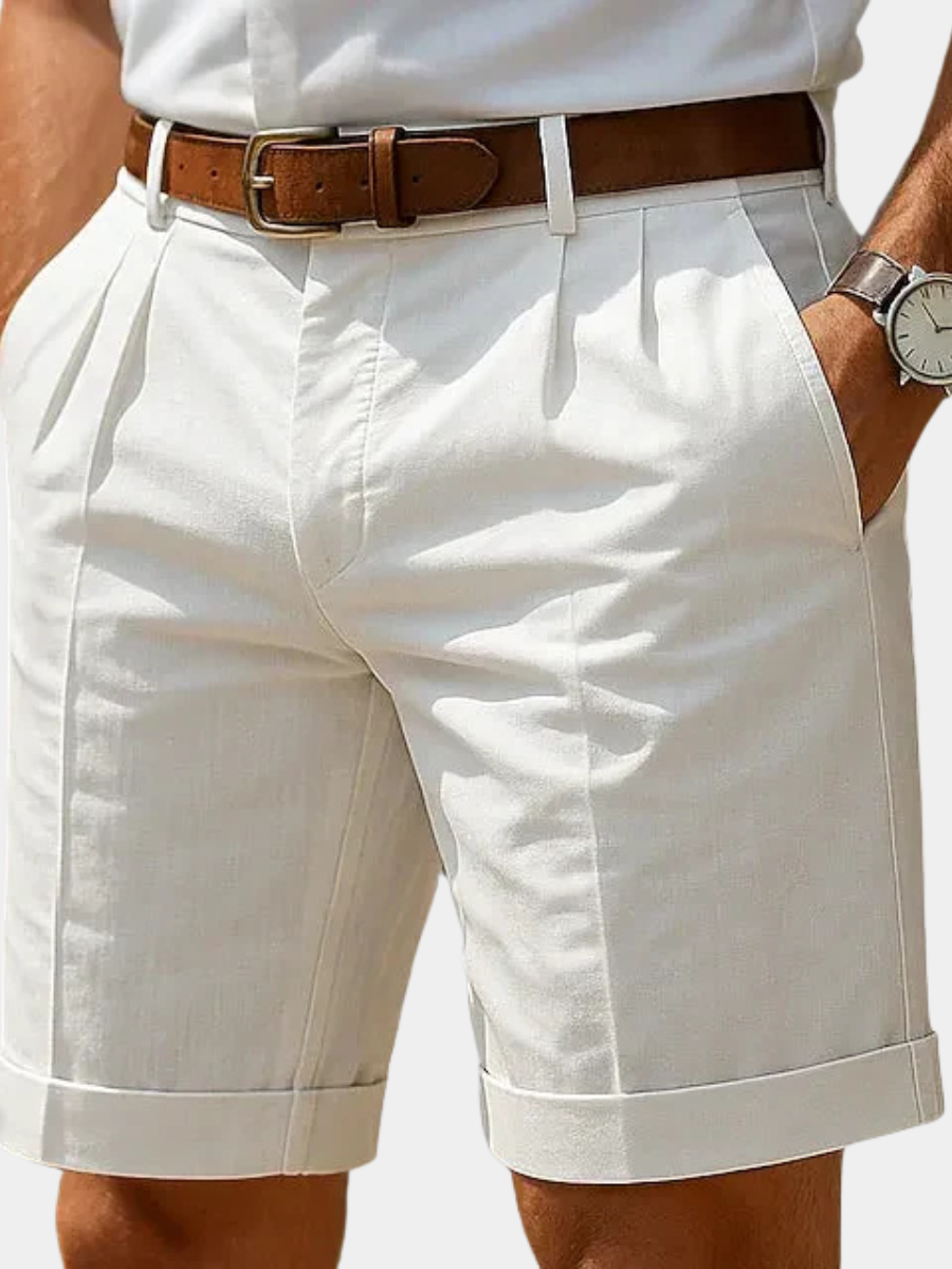 LAURENT MONACO | MEN'S PLEATED SUMMER SHORTS