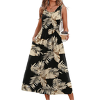 TEMPERANCE™ – Boho Halter Neck Flowy Midi Dress