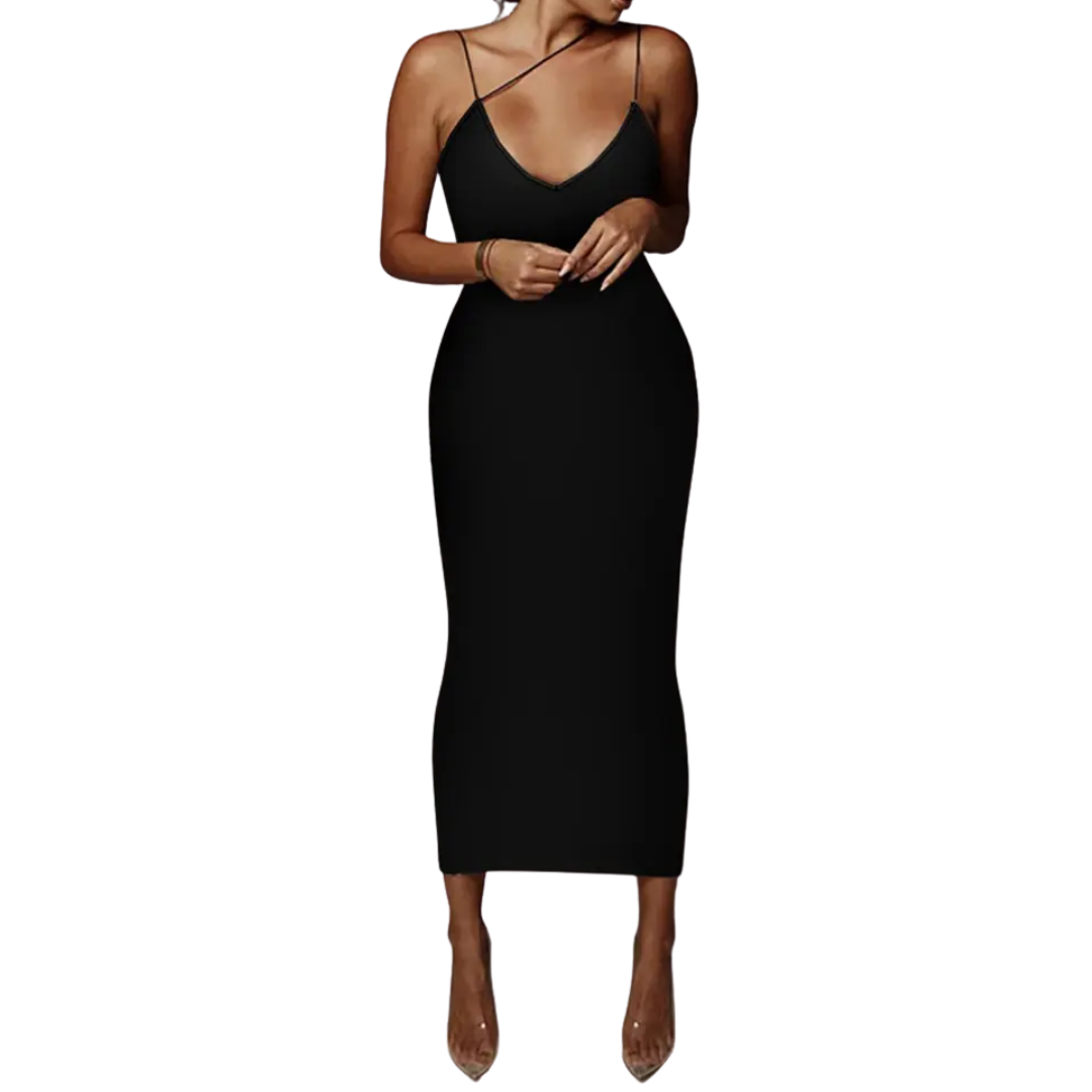 VIXENNE™ – Leopard Print Backless Bodycon Midi Dress