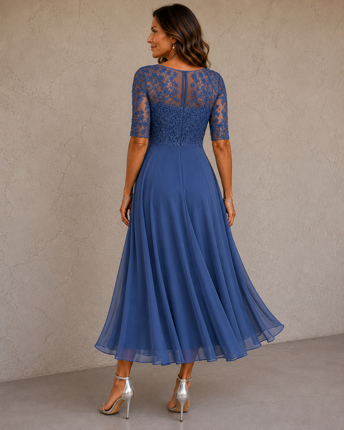 Abella | Lace and Chiffon Dress