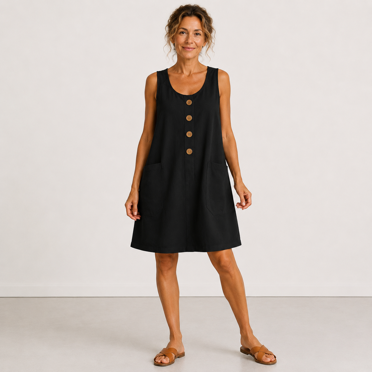 MAUD™ | Elegant Linen and Cotton Dress