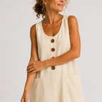 MAUD™ | Elegant Linen and Cotton Dress