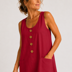 MAUD™ | Elegant Linen and Cotton Dress