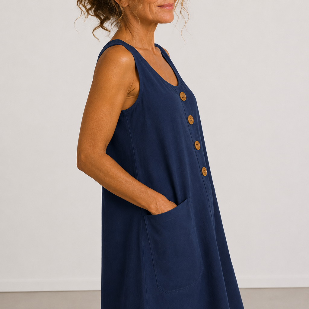 MAUD™ | Elegant Linen and Cotton Dress