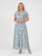 Ismeria - Floral Chiffon Maxi Dress
