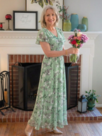 Ismeria - Floral Chiffon Maxi Dress