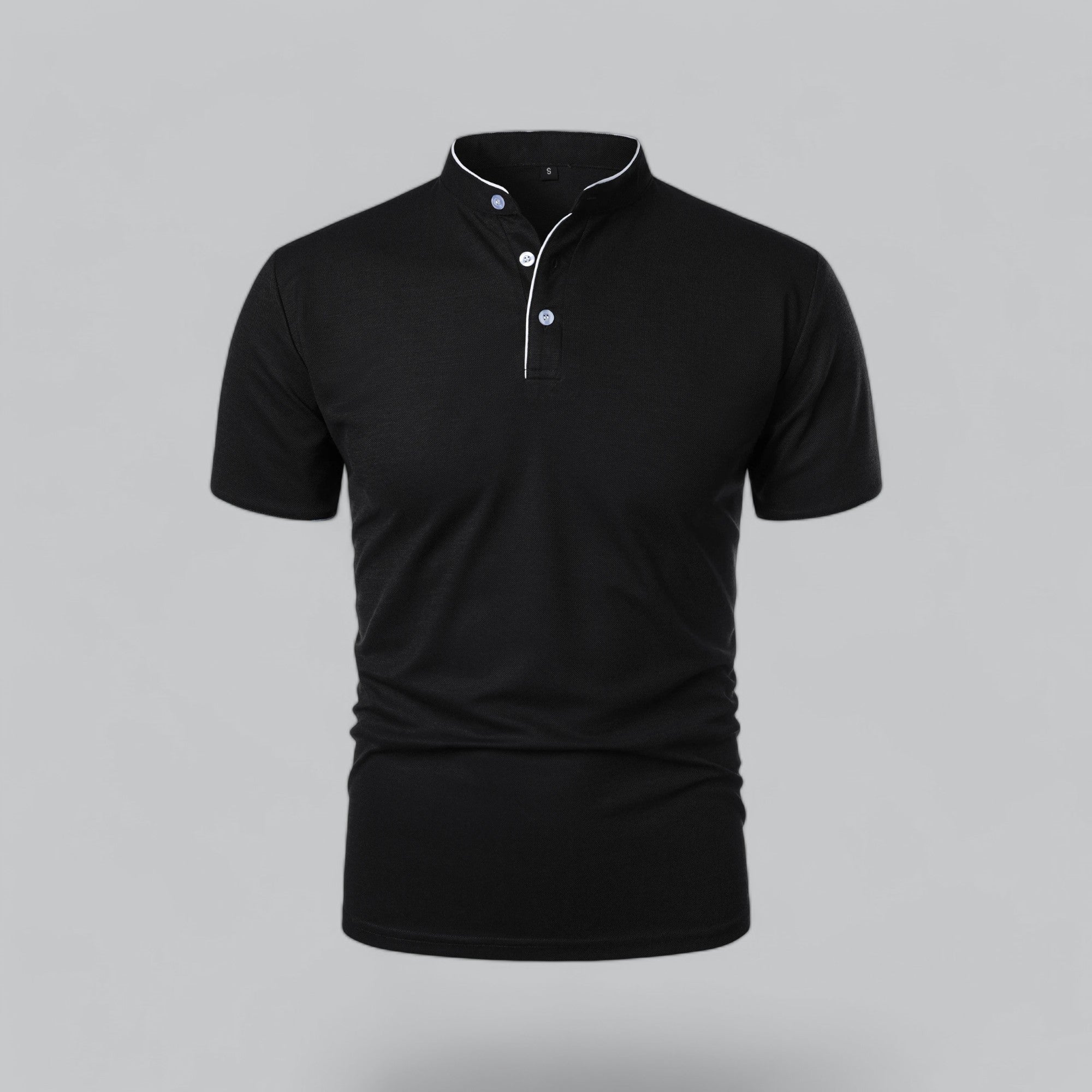 Arthur | Collarless Polo Shirt