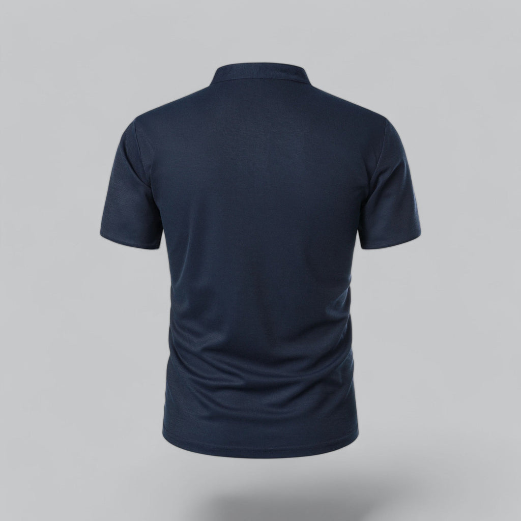 Arthur | Collarless Polo Shirt