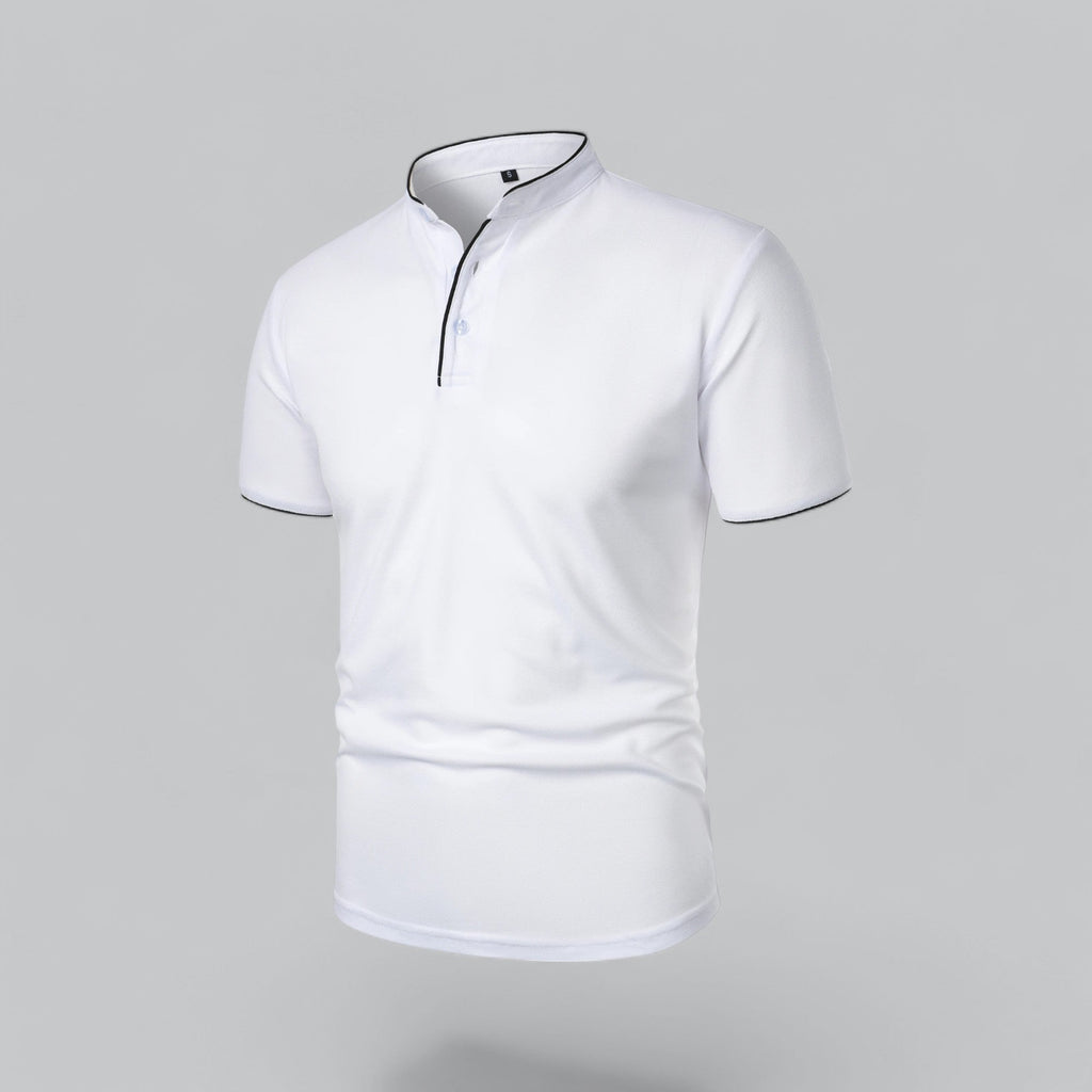 Arthur | Collarless Polo Shirt