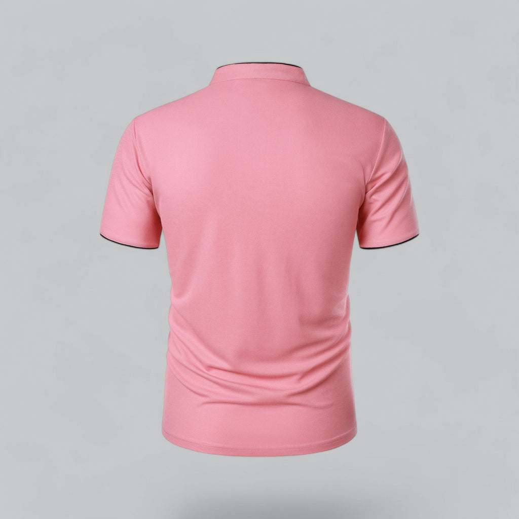 Arthur | Collarless Polo Shirt
