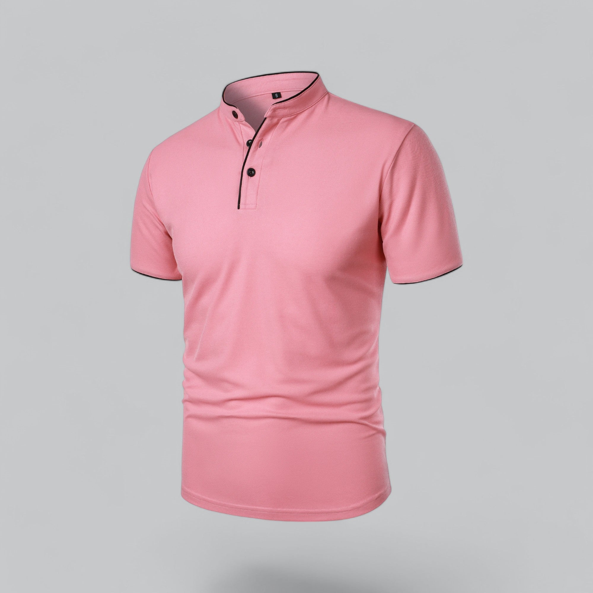 Arthur | Collarless Polo Shirt