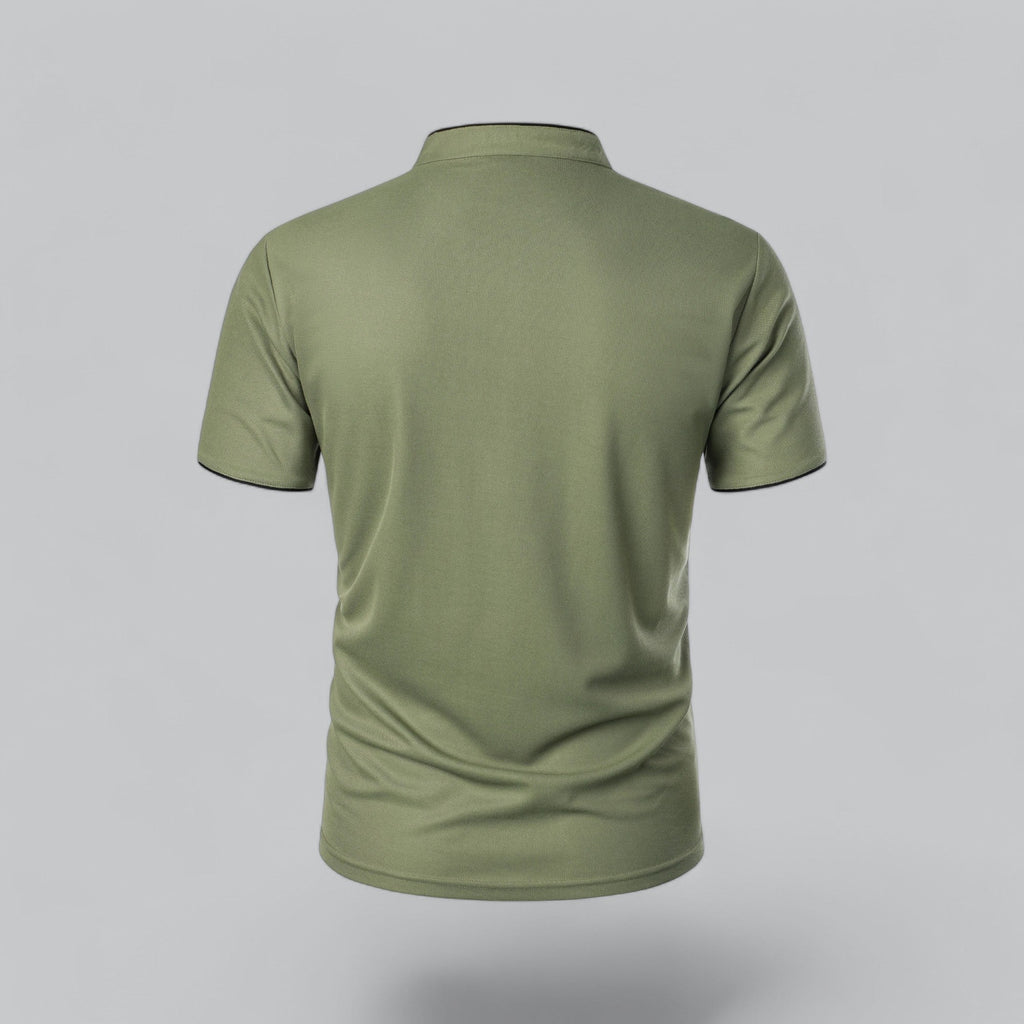 Arthur | Collarless Polo Shirt