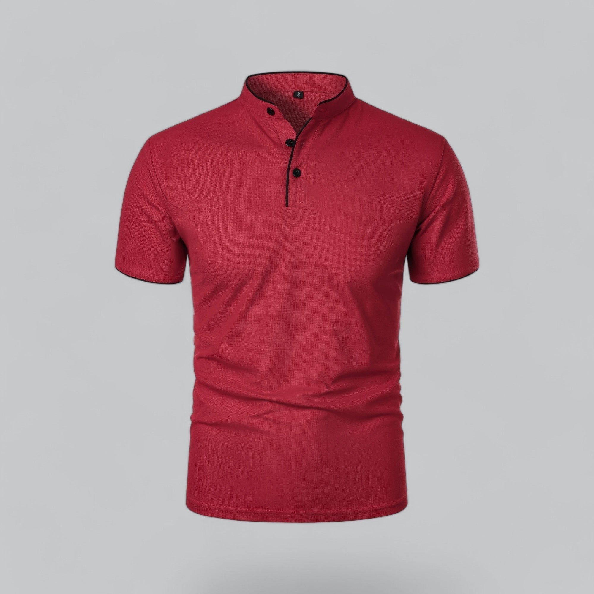 Arthur | Collarless Polo Shirt