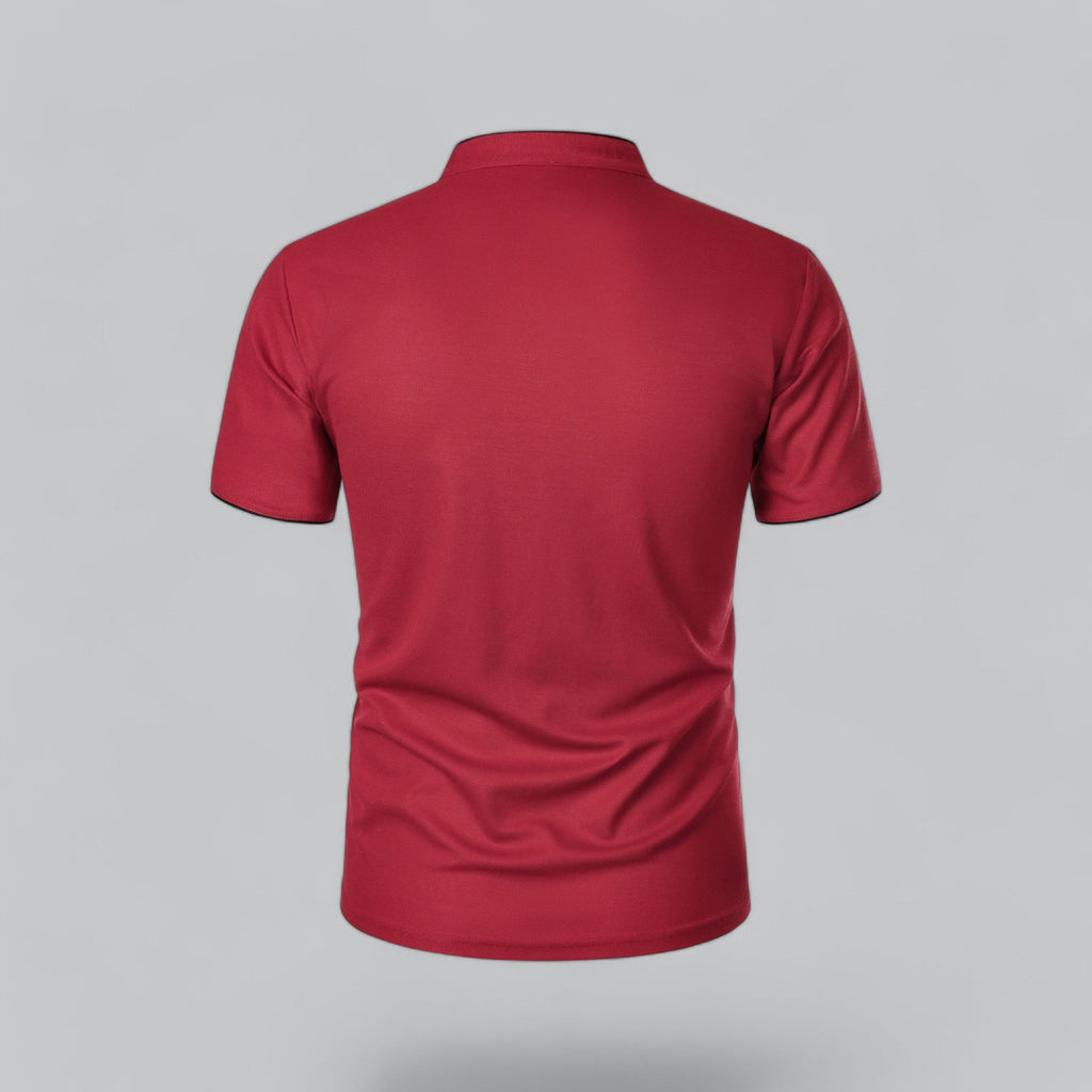 Arthur | Collarless Polo Shirt