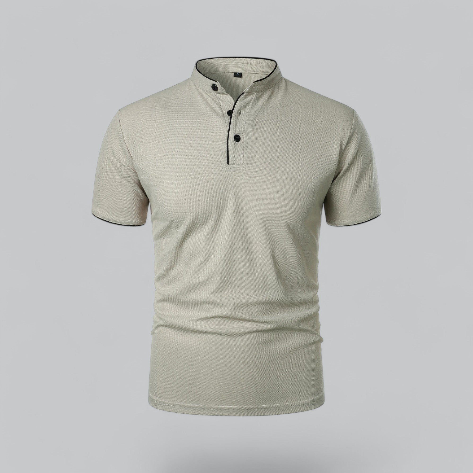 Arthur | Collarless Polo Shirt