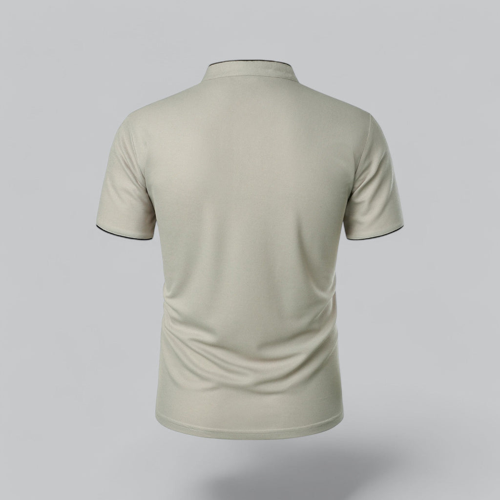 Arthur | Collarless Polo Shirt