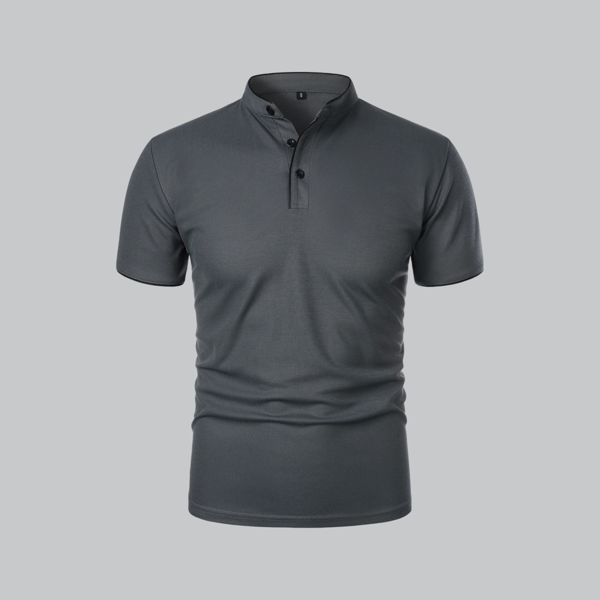 Arthur | Collarless Polo Shirt