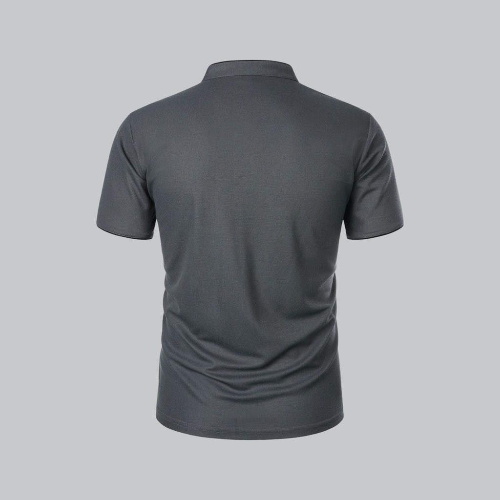 Arthur | Collarless Polo Shirt