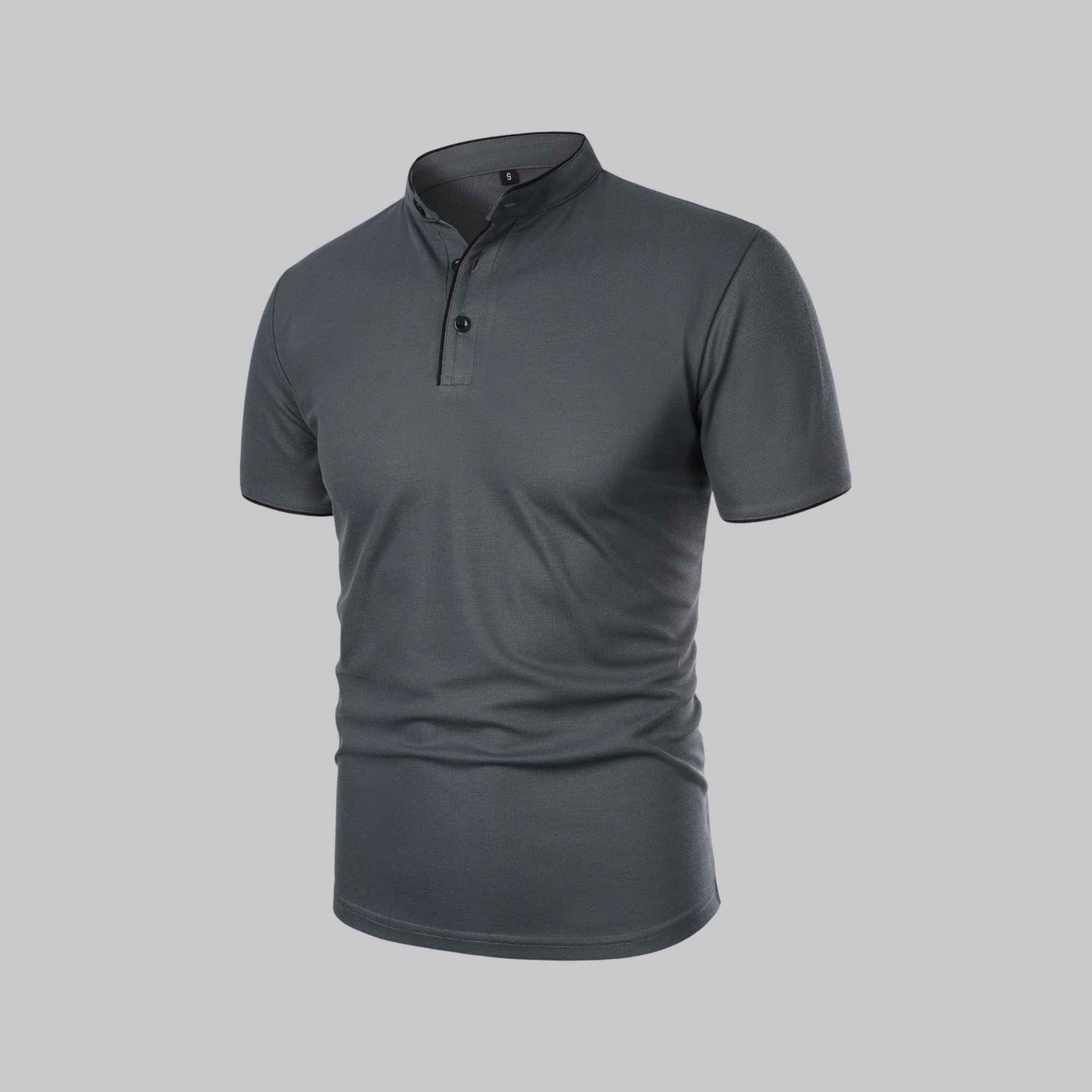 Arthur | Collarless Polo Shirt