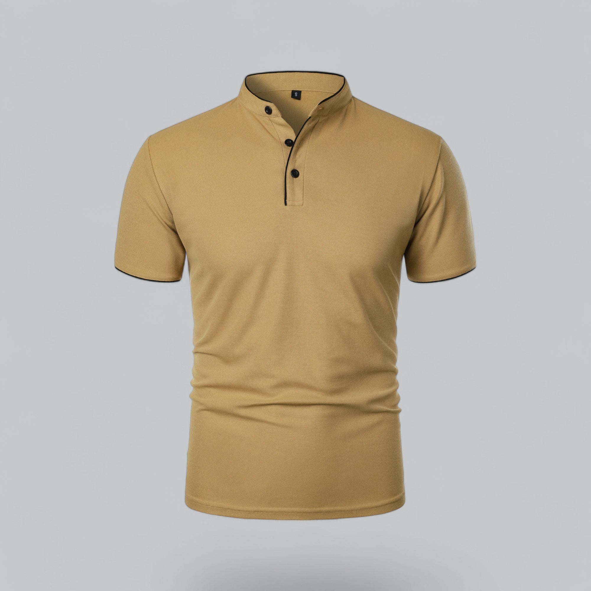 Arthur | Collarless Polo Shirt