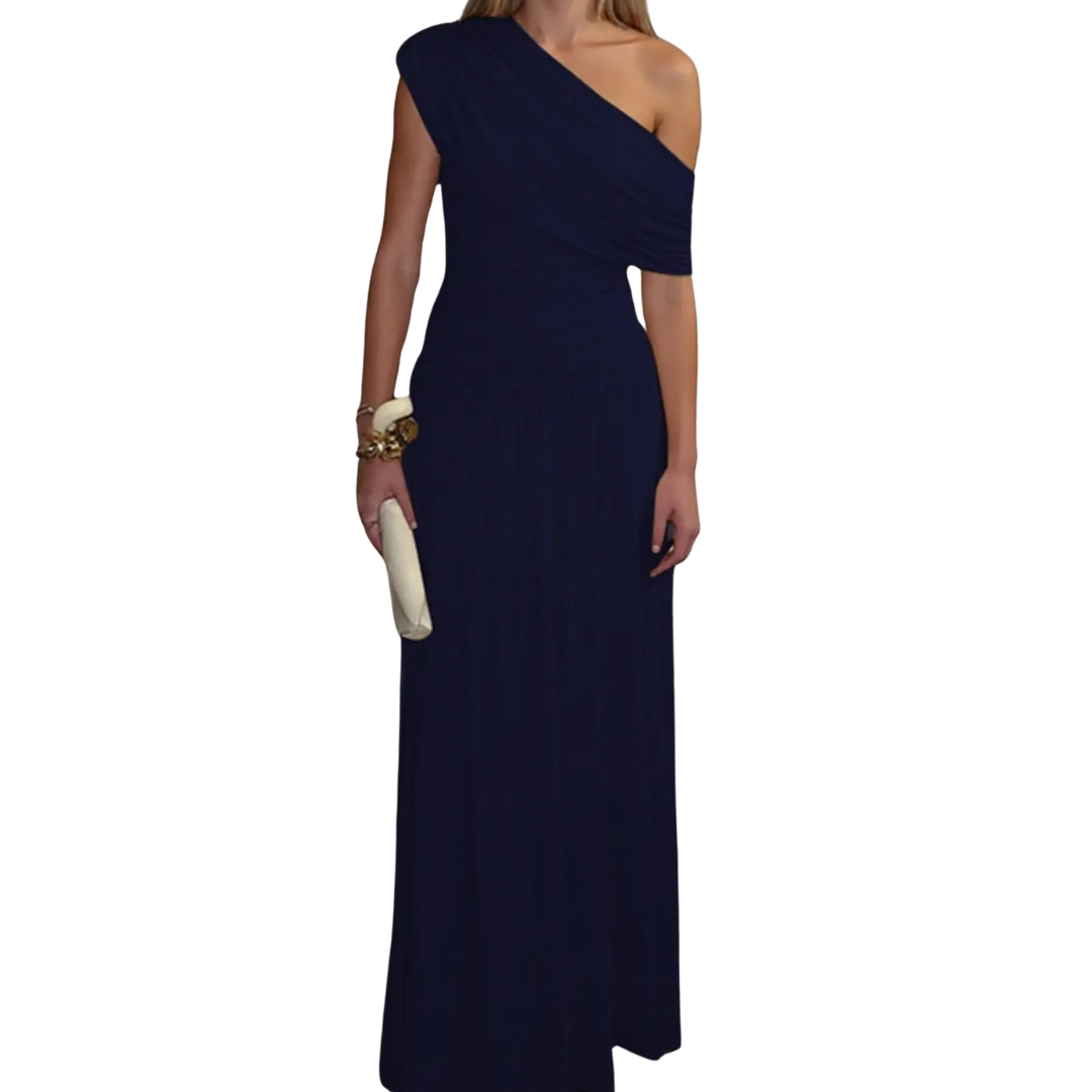 CELINA™ – Sexy Asymmetric Pleated Midi Dress