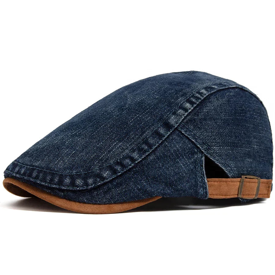 Fedor | Premium Denim Flat Cap