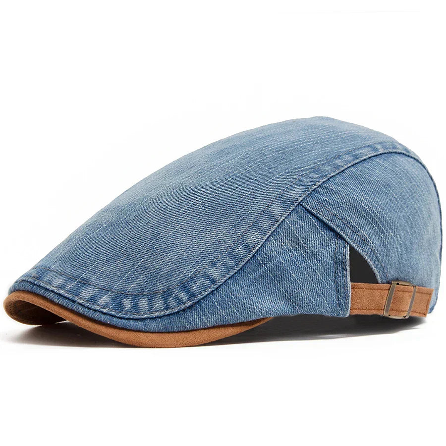 Fedor | Premium Denim Flat Cap