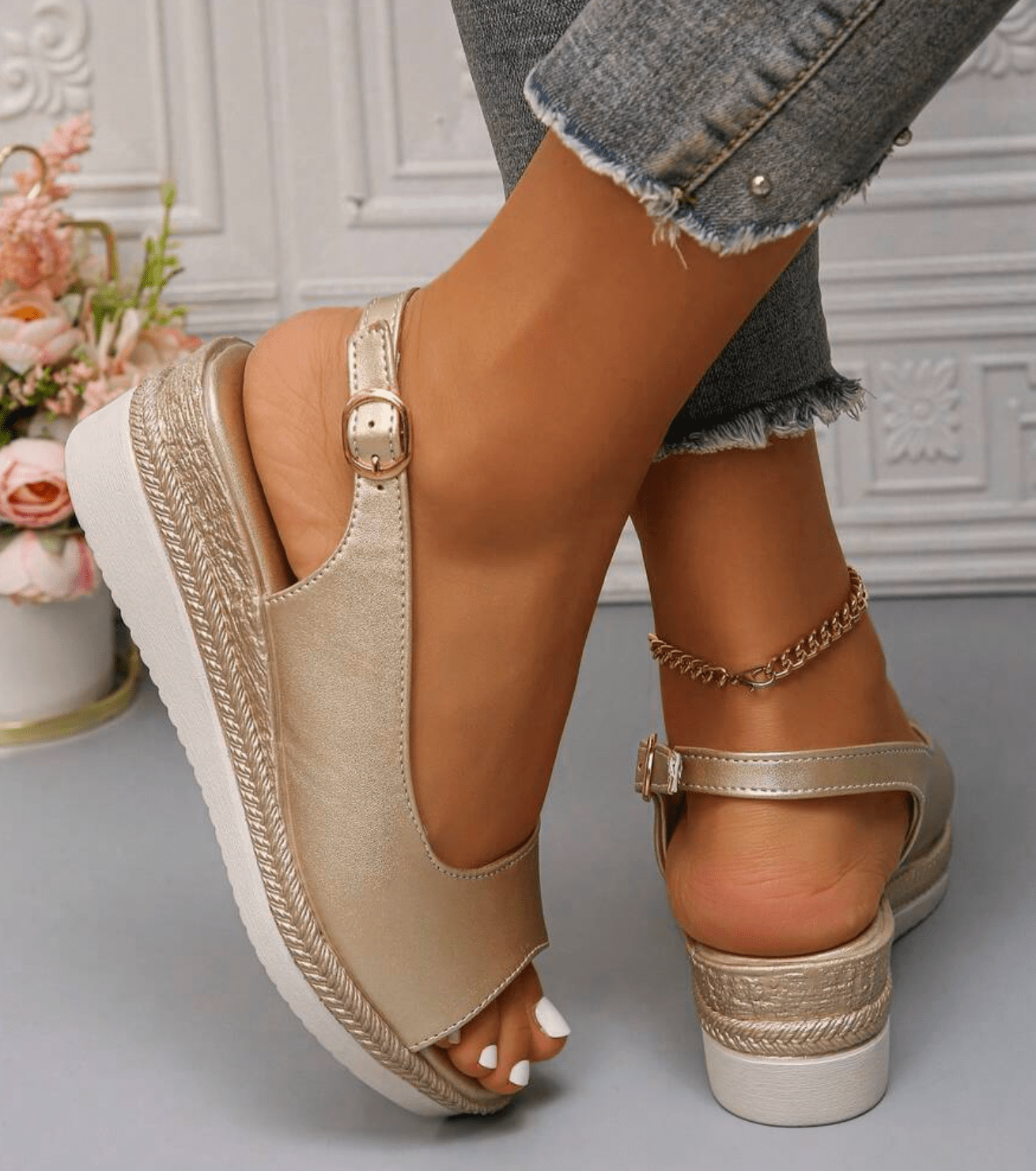Chelsea | Orthopedic Slingback Espadrille Sandals