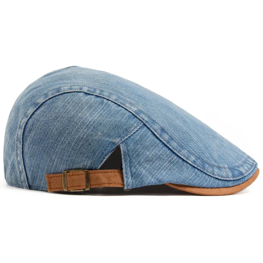 Fedor | Premium Denim Flat Cap