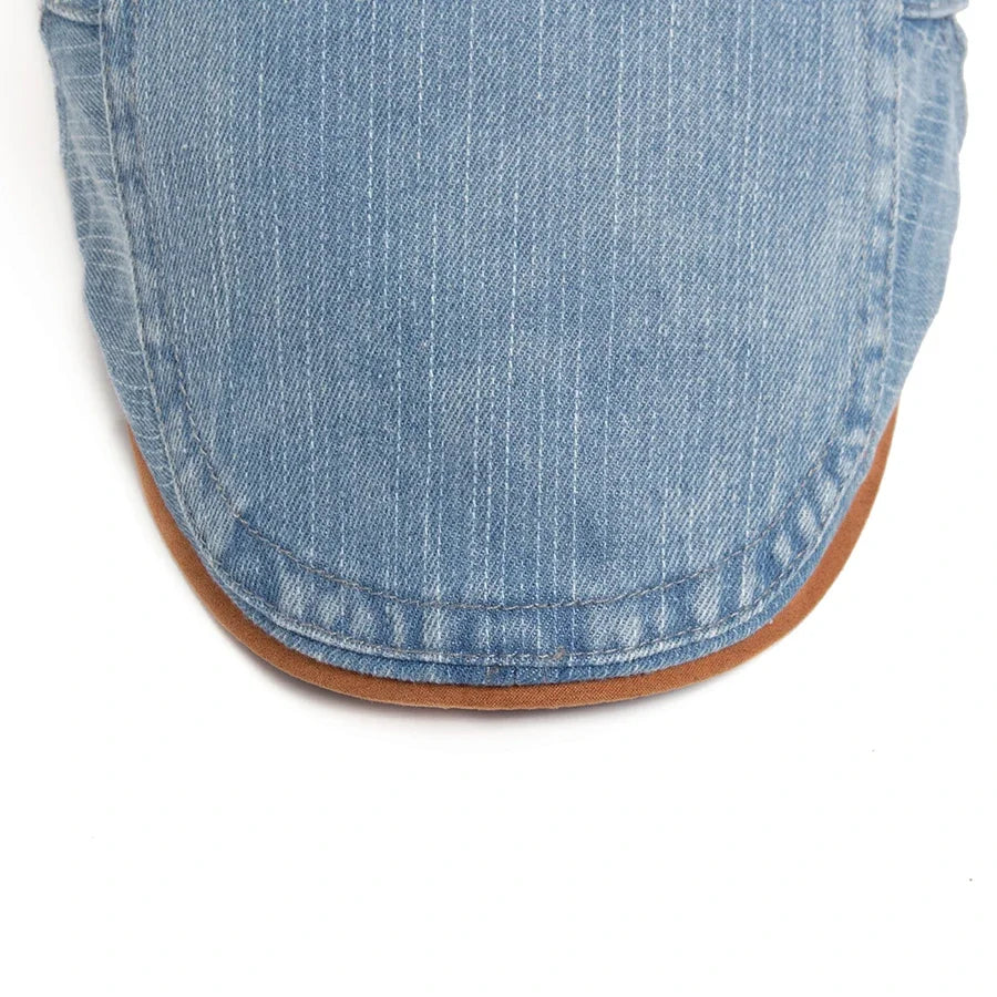 Fedor | Premium Denim Flat Cap