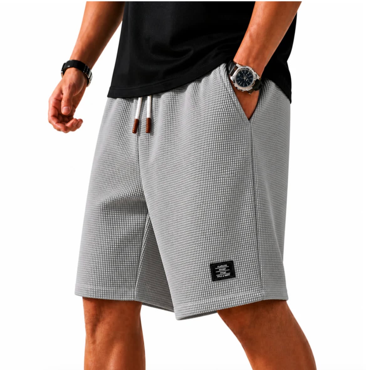 Nathan | Textured Bermuda Shorts