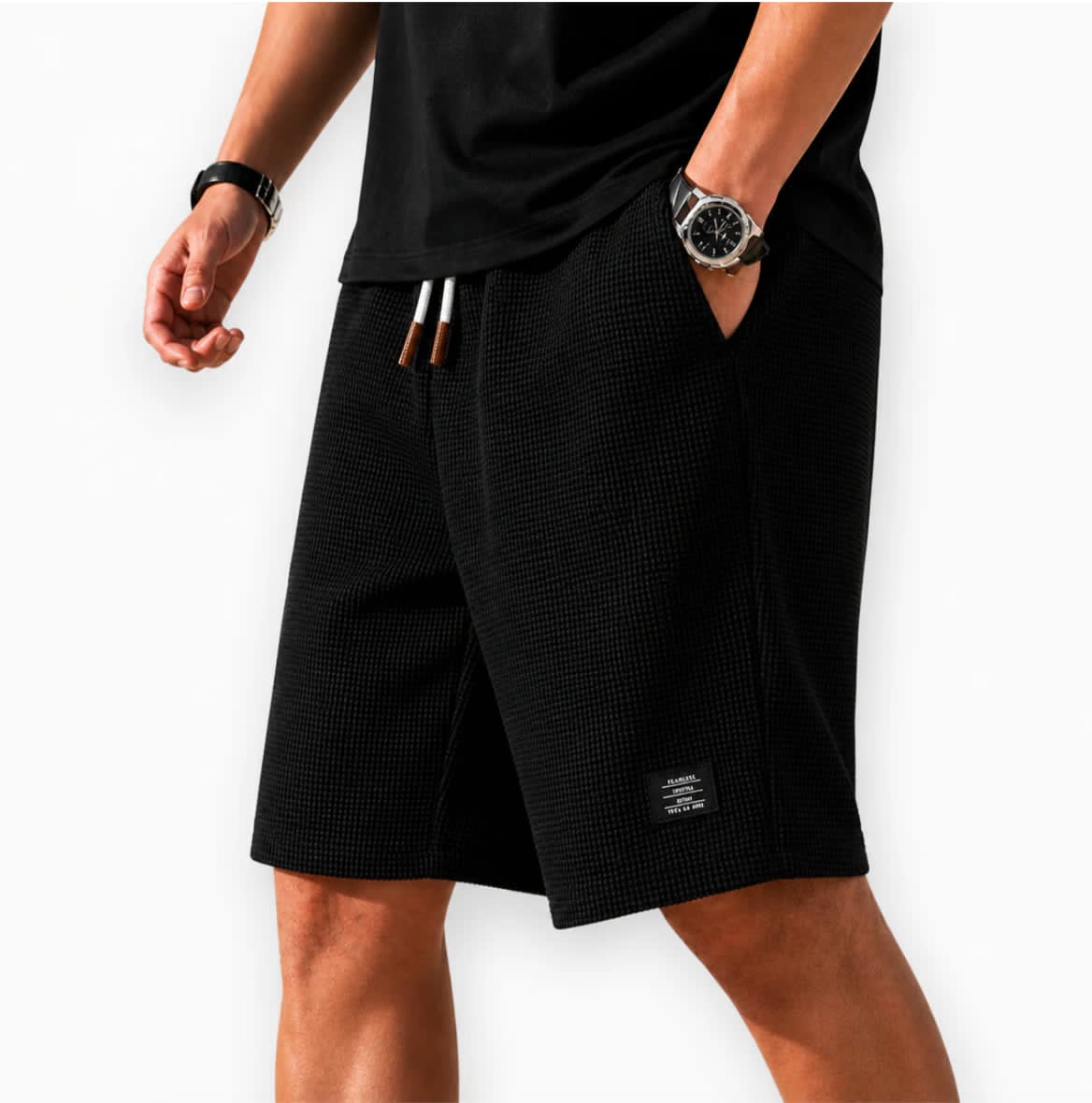 Nathan | Textured Bermuda Shorts