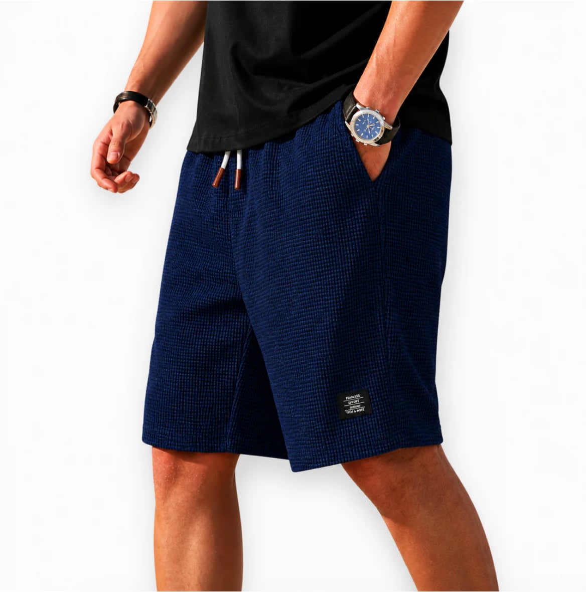 Nathan | Textured Bermuda Shorts
