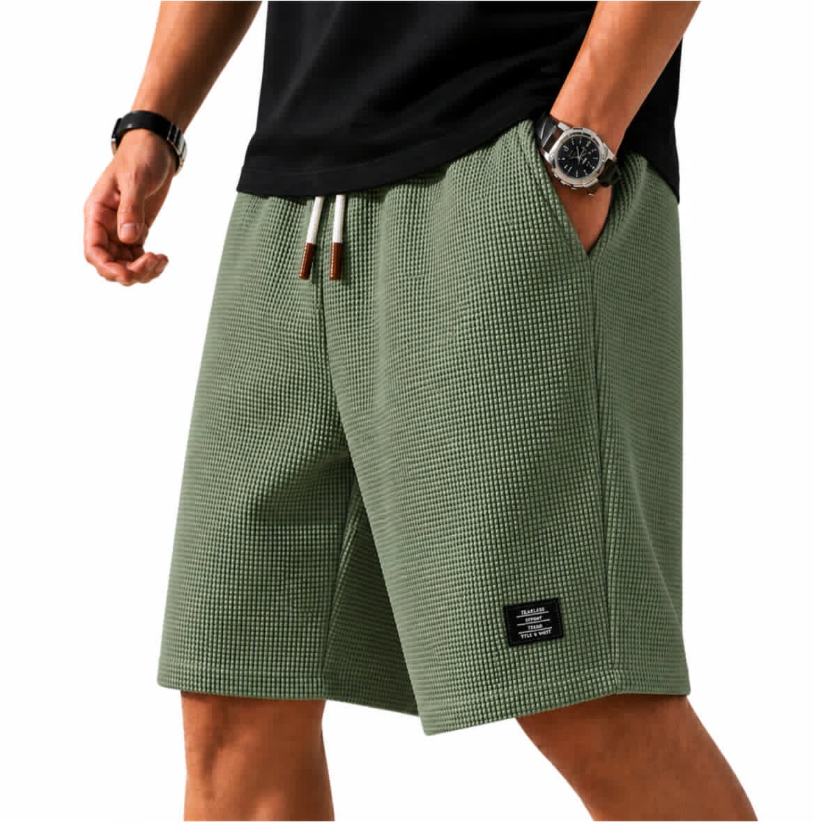 Nathan | Textured Bermuda Shorts