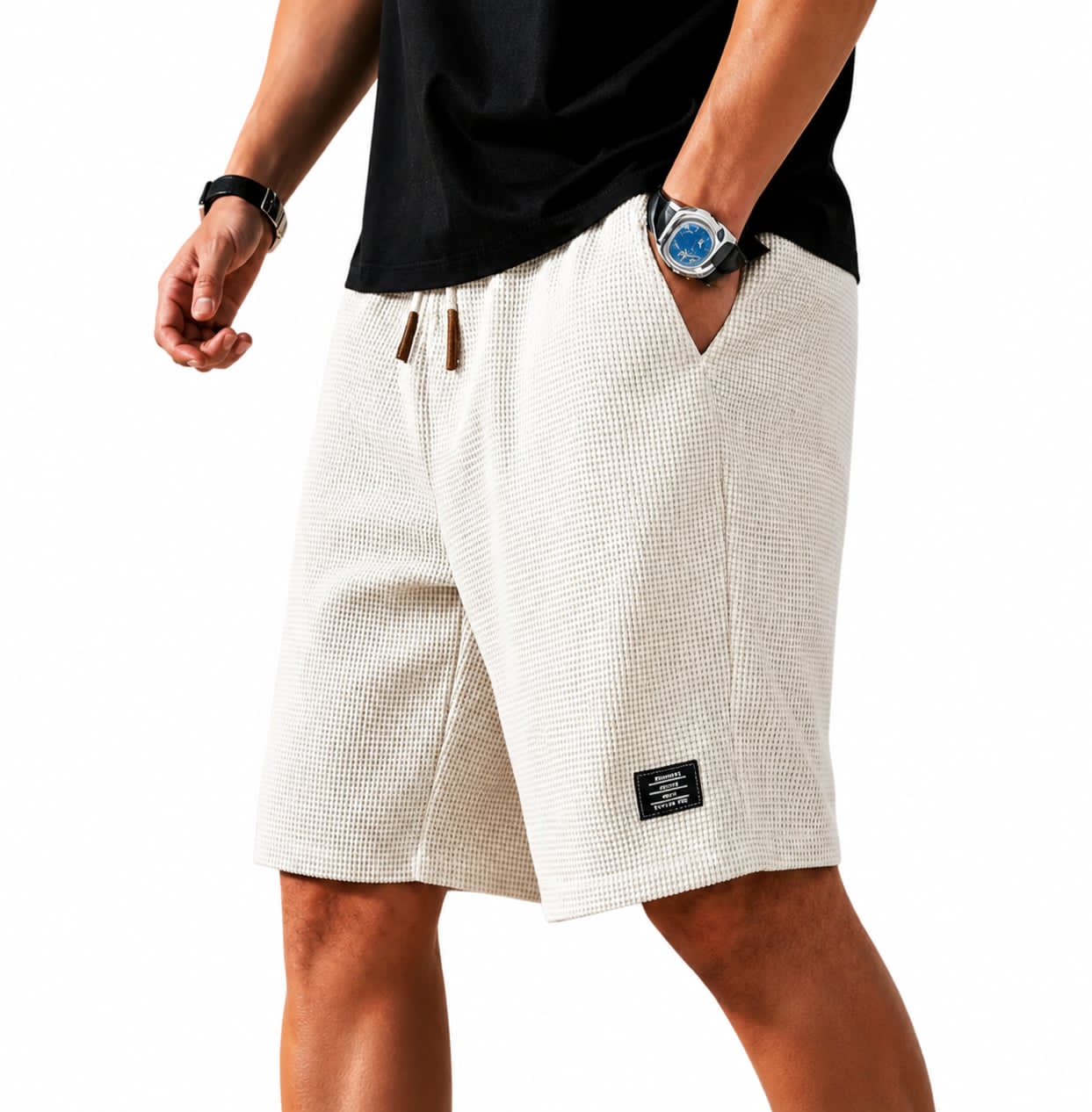 Nathan | Textured Bermuda Shorts