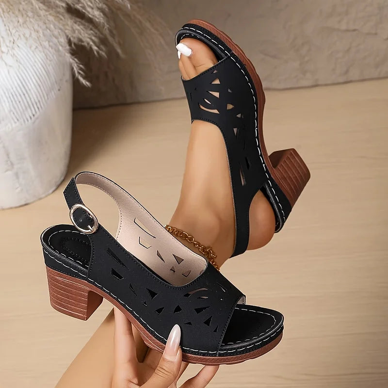 Cristy | Ankle Strap Block Heel Sandals