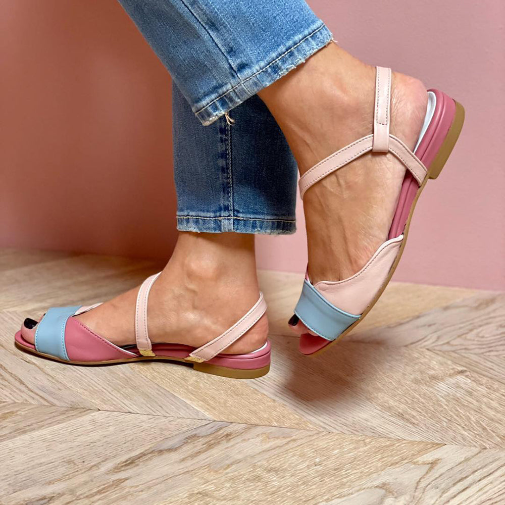 Johanna™ - Asymmetrical pink sandals